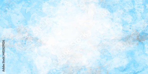 Blue watercolor vector background. Abstract hand paint. blue green and white watercolor background with abstract cloudy sky concept with color splash design texture background.