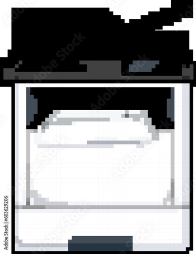office printer paper game pixel art retro vector. bit office printer paper. old vintage illustration