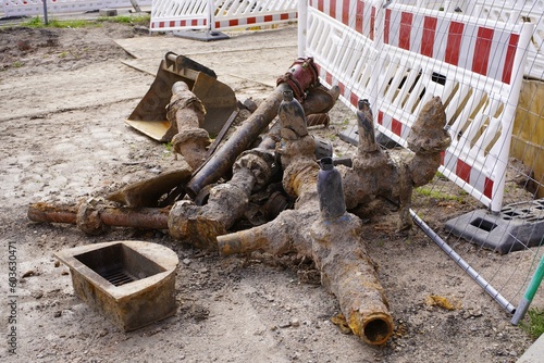 Photos Old iron water pipes in Hameln, Bahnhofstrasse are renewed