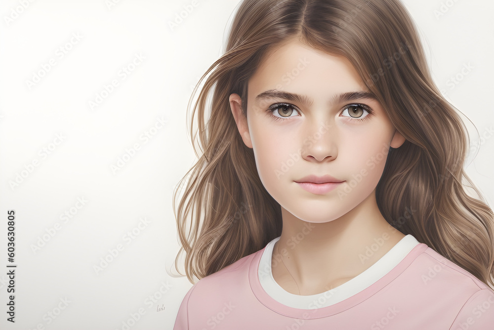 ai-generated, illustration of a fiction young girl ai-generated, illustration of a fiction young girl