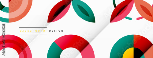 Colorful circles in a grid composition abstract background. Design for wallpaper, banner, background, landing page, wall art, invitation, prints, posters