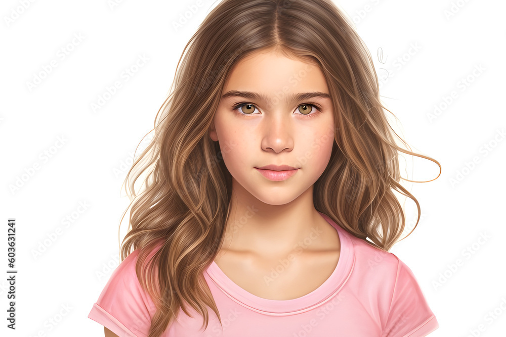 ai-generated, illustration of a fiction young girl ai-generated, illustration of a fiction young girl