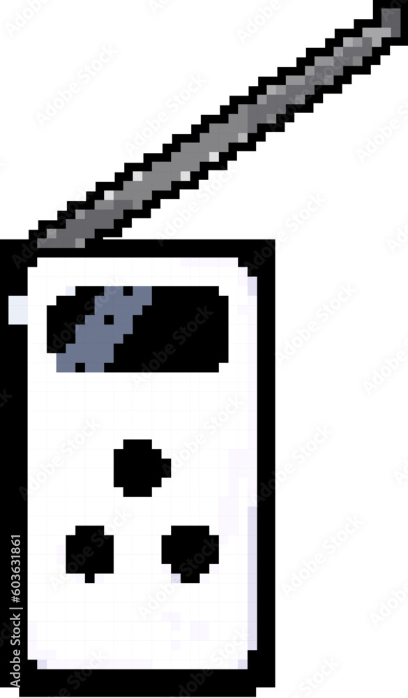 Fototapeta premium retro radio music game pixel art retro vector. bit retro radio music. old vintage illustration