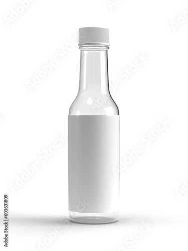 3D bottle Jar mockup for packaging on isolate white background