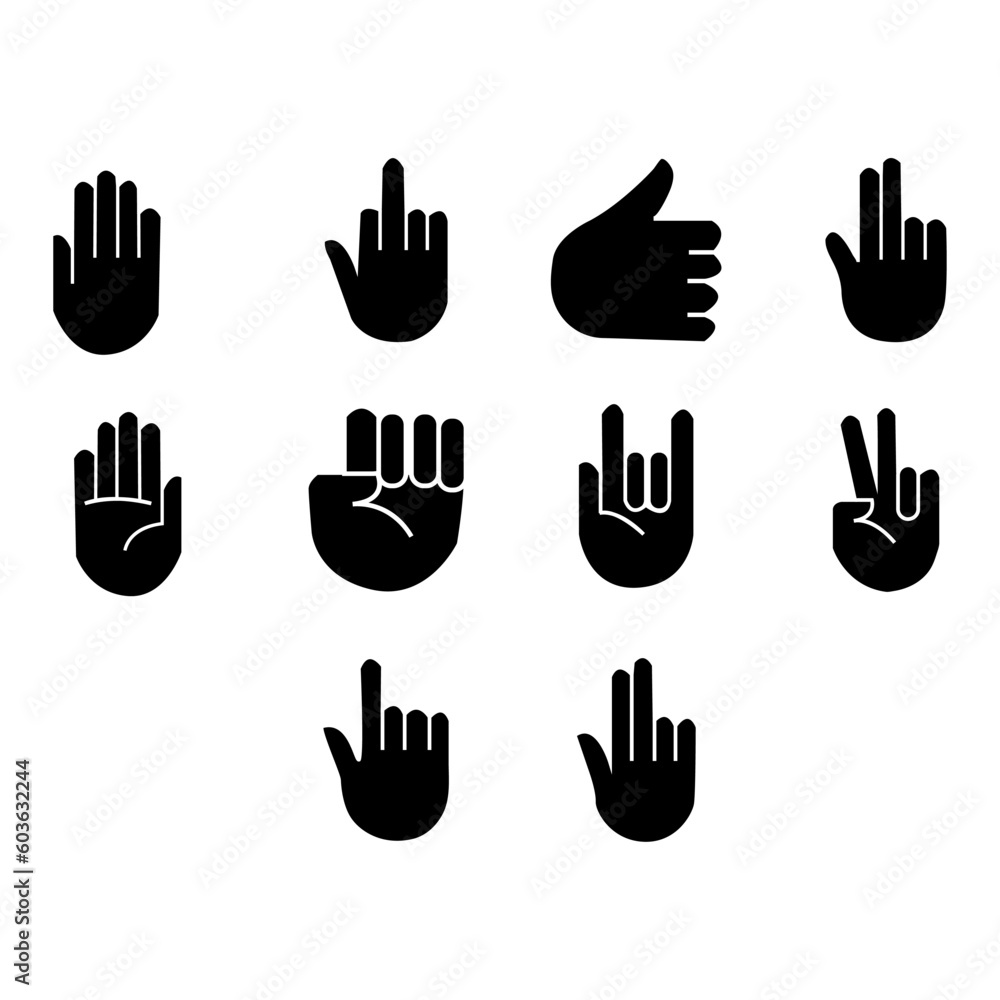 Fototapeta premium hand clip art set
