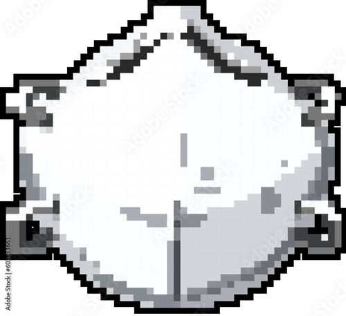 air respirator mask game pixel art retro vector. bit air respirator mask. old vintage illustration