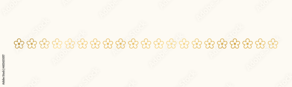 Gold floral separators border, text dividers. Line borders botanical luxury design element. Gold floral separators border, text dividers. Line borders botanical luxury design element.