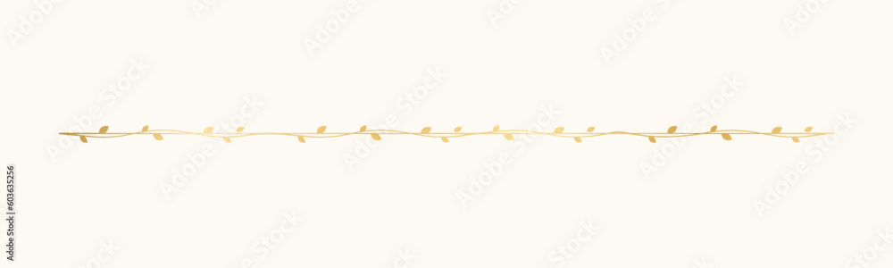 Gold vine separators border, text dividers. Floral botanical line borders elegant luxury design element. Gold vine separators border, text dividers. Floral botanical line borders elegant luxury design element.