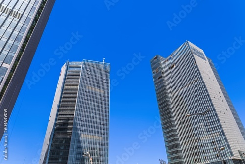Business center - a modern, urban complex in the city center or a skyscraper tower with offices for commercial purposes