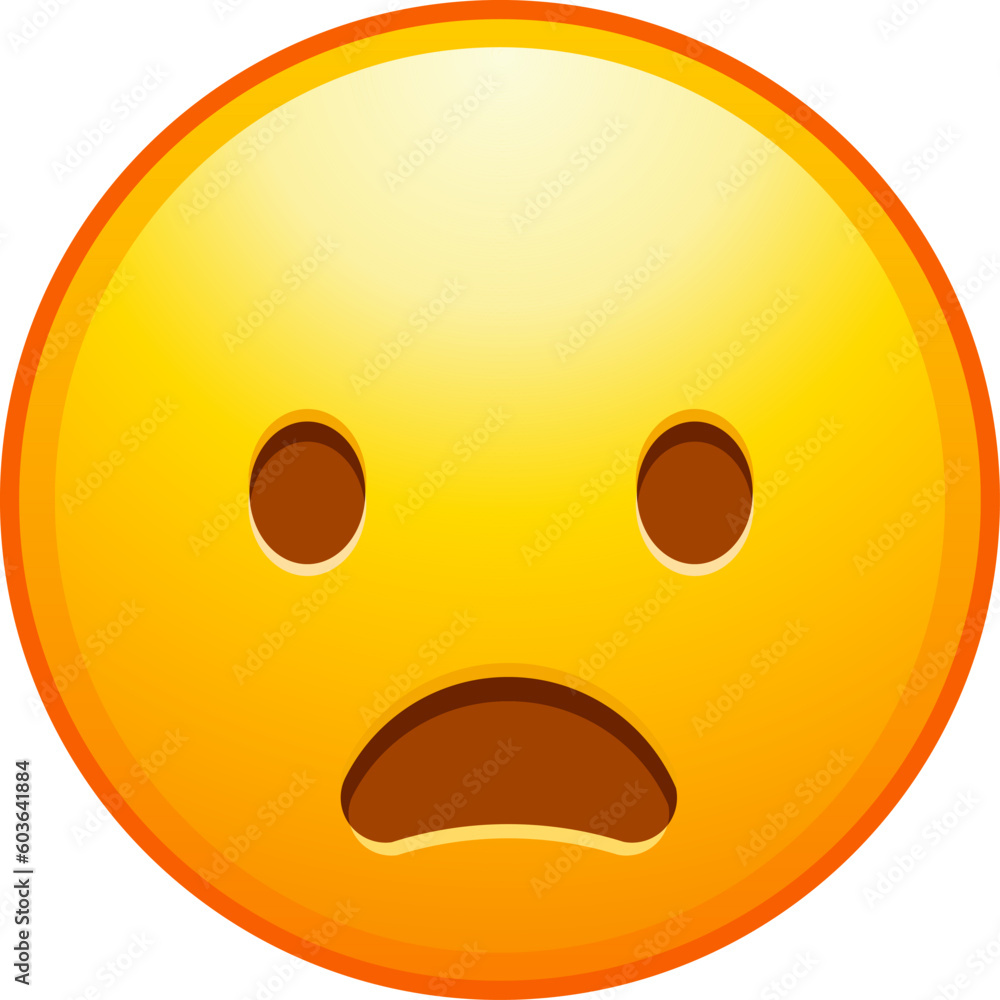 Top quality emoticon. Astonished emoji. Shocked emoticon with gasping face. Yellow face emoji. Popular element. Detailed emoji icon from the Telegram app. Top quality emoticon. Astonished emoji. Shocked emoticon with gasping face. Yellow face emoji. Popular element. Detailed emoji icon from the Telegram app.