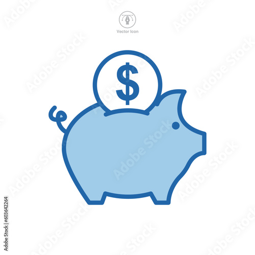 piggy bank icon symbol template for graphic and web design collection logo vector illustration