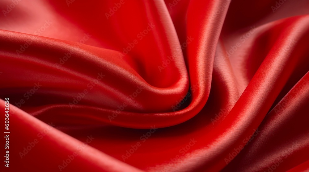 Obraz premium Red silk background. Generative AI.