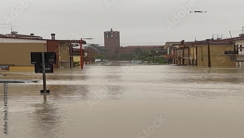 Alluvione di Maggio 2023 in Emilia Romagna a Cesena zona Ponte Nuovo, Italia. photo