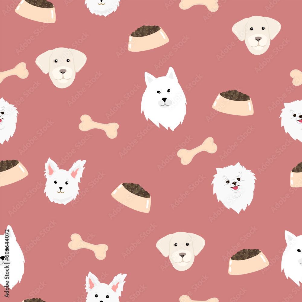 dog food seamless pattern vector illustration dog food seamless pattern vector illustration