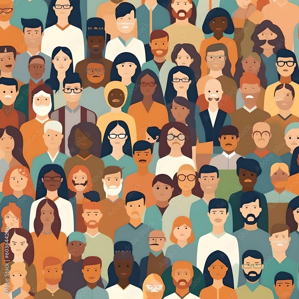 Diverse group of people. Generative AI. Diverse group of people. Generative AI.