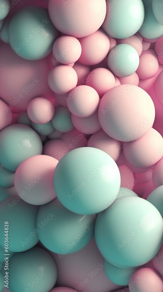 Bolas 3d abstractas. IA generativa, generativa, IA Bolas 3d abstractas. IA generativa, generativa, IA