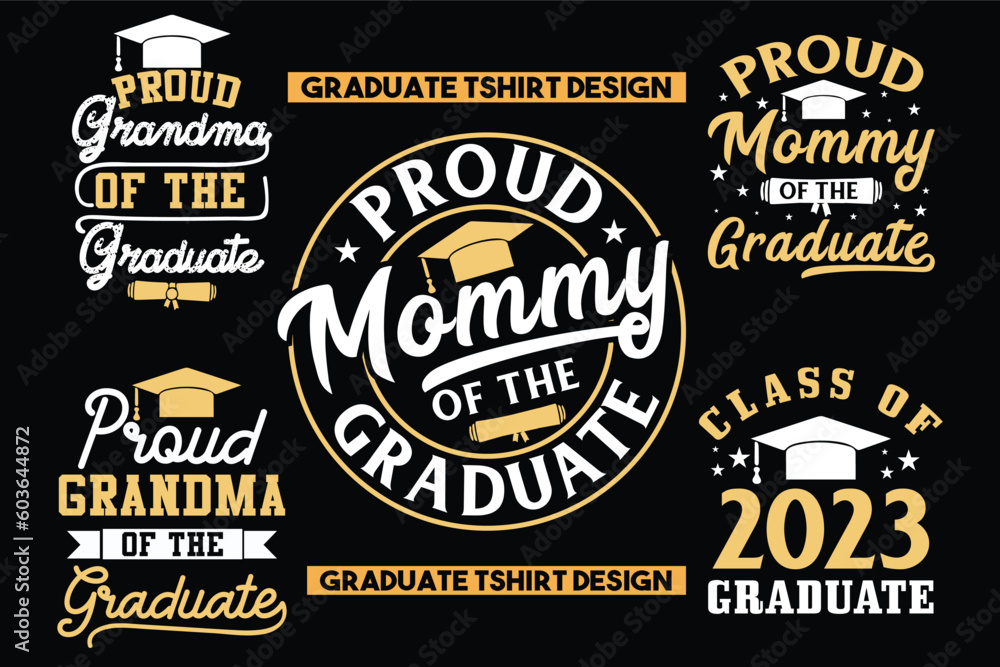 Graduation t-shirt design bundle, Graduation new t-shirts, Graduation funny t-shirt vector design, bundle t-shirt design