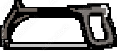 equipment saw hand game pixel art retro vector. bit equipment saw hand. old vintage illustration
