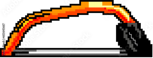metal saw hand game pixel art retro vector. bit metal saw hand. old vintage illustration