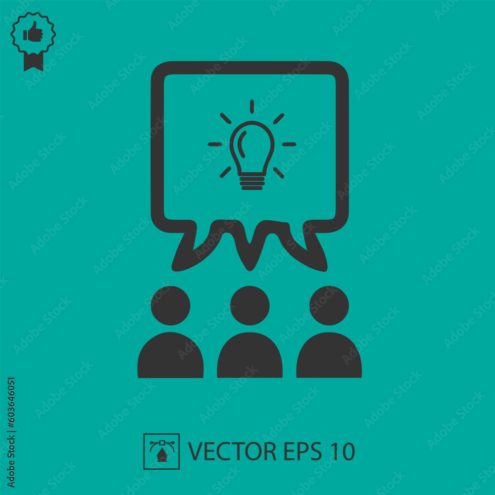 Business meeting vector icon. Business meeting vector icon.