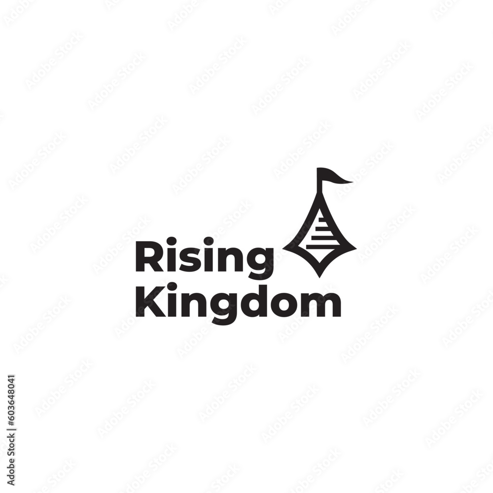 bold rising kingdom icon logo vector design template. modern rise palace construction logo business design vector illustration with elegant, luxury and clean styles bold rising kingdom icon logo vector design template. modern rise palace construction logo business design vector illustration with elegant, luxury and clean styles