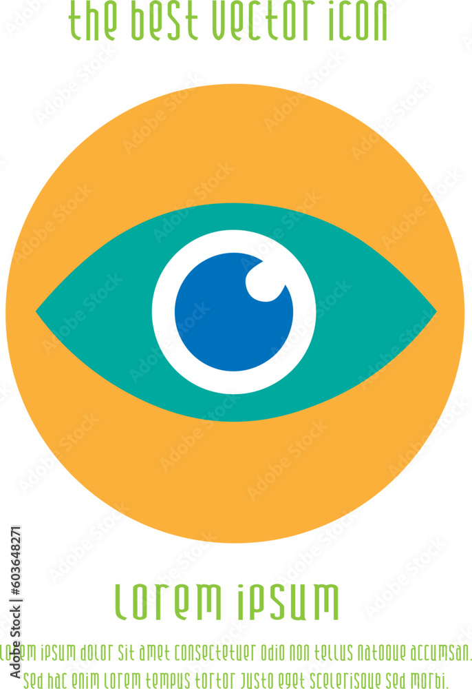 Obraz premium Eye vector icon EPS 10. Isolated simple vector symbol.