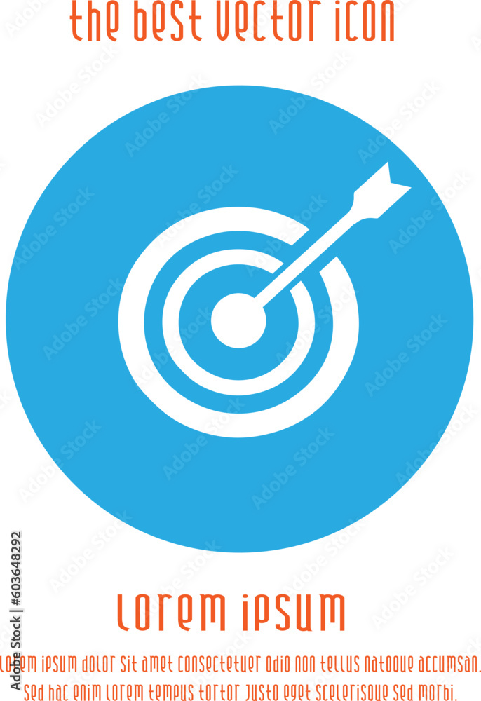 Target arrow vector icon EPS 10. Simple isolated focus on goal success symbol. Target arrow vector icon EPS 10. Simple isolated focus on goal success symbol.