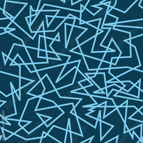 Geometric pattern - seamless vector trendy blue fashion print