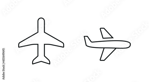 Plane icon set. Airplane icon vector.