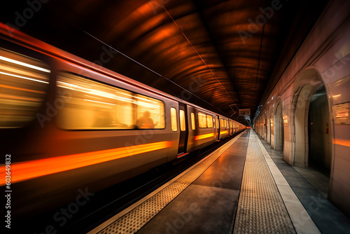 The high-speed train background with motion blur © vladdeep