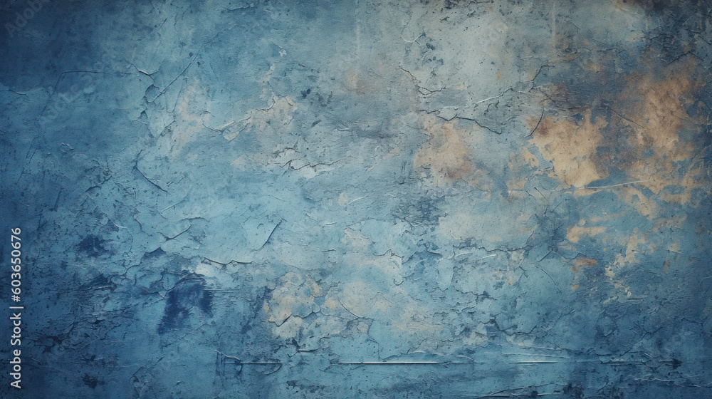 Abstract wall dark blue grunge texture background