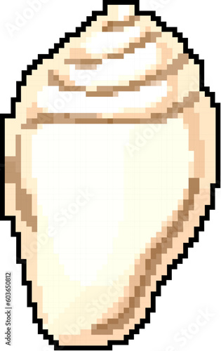 clam sea shell game pixel art retro vector. bit clam sea shell. old vintage illustration
