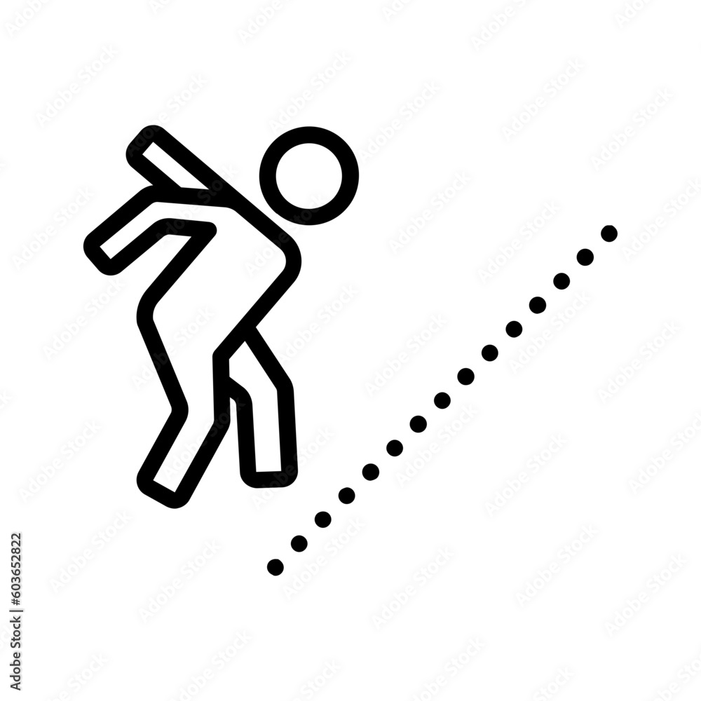 Black line icon for Jump Black line icon for Jump