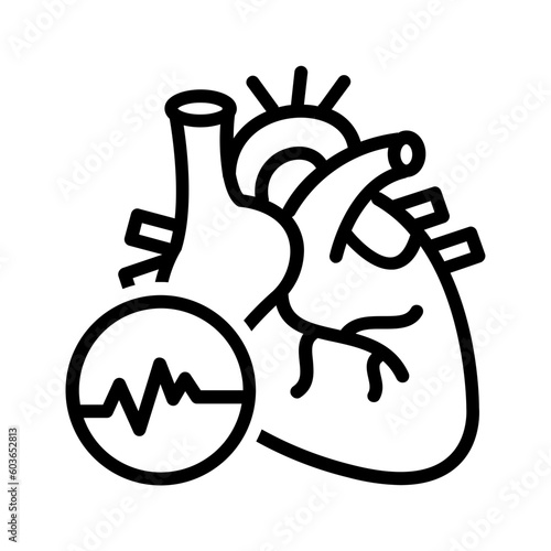 Black line icon for Vital