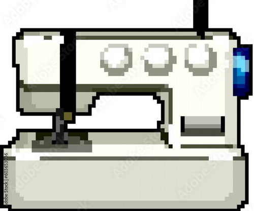 thread sew machine game pixel art retro vector. bit thread sew machine. old vintage illustration