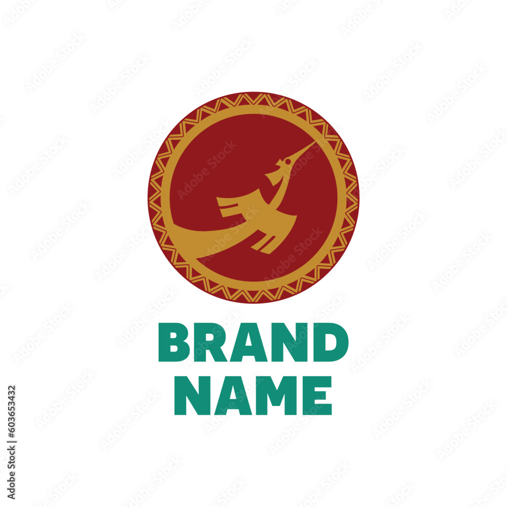 Fototapeta premium Bird Vietnam, traditional logo, Lac bird