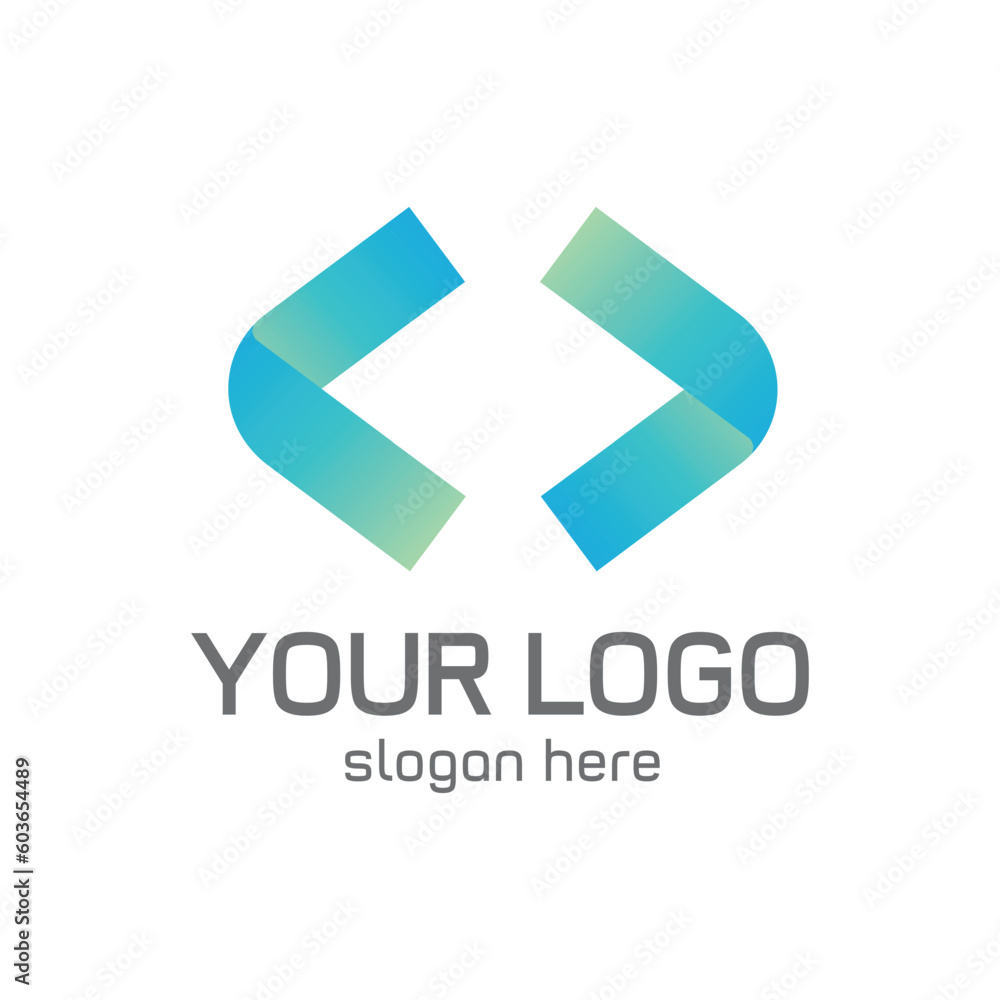 modern logos of code for coding, programming gradient logo template modern logos of code for coding, programming gradient logo template