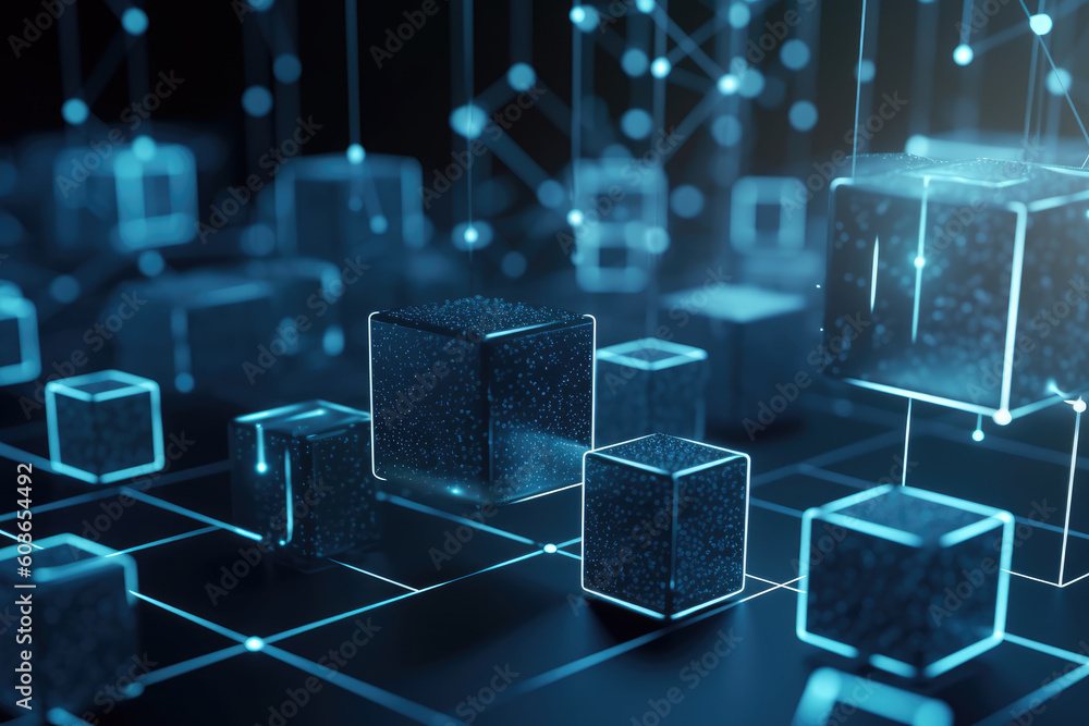 Selective focus.Blockchain technology and big data processing analysis concepts ,cyberspace and communication network. Selective focus.Blockchain technology and big data processing analysis concepts ,cyberspace and communication network.