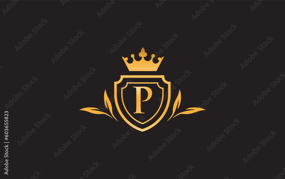 Crown and shield icon and Royal, luxury symbol vector. King, queen abstract geometric logo design Crown and shield icon and Royal, luxury symbol vector. King, queen abstract geometric logo design