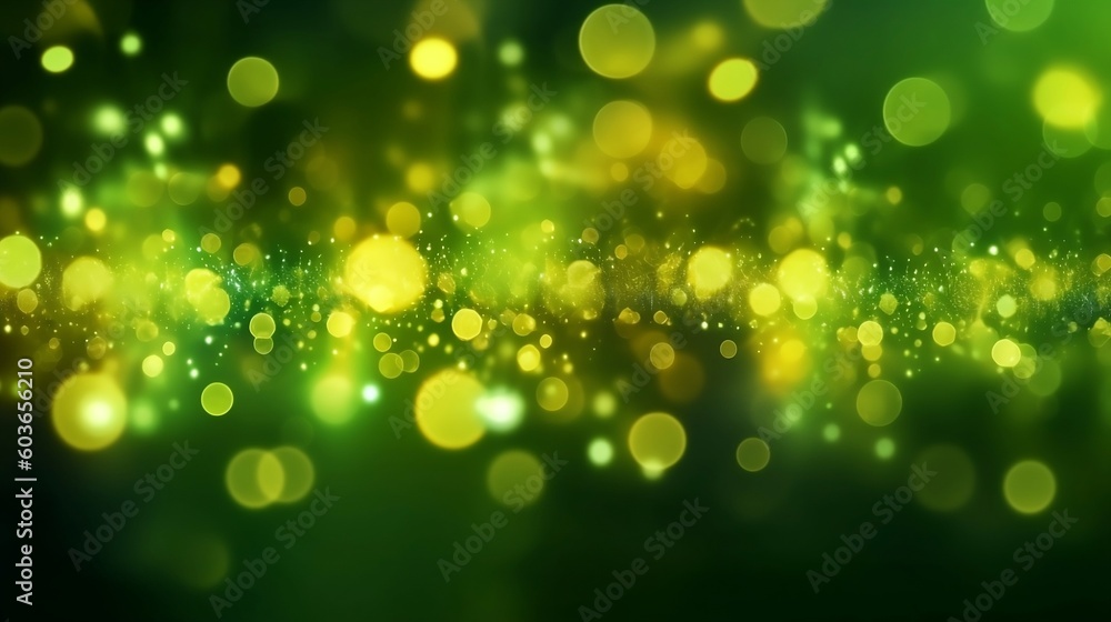 Vibrant Nebula: abstract lights. Abstract lights blur bokeh background. green vivid background, generative AI Vibrant Nebula: abstract lights. Abstract lights blur bokeh background. green vivid background, generative AI