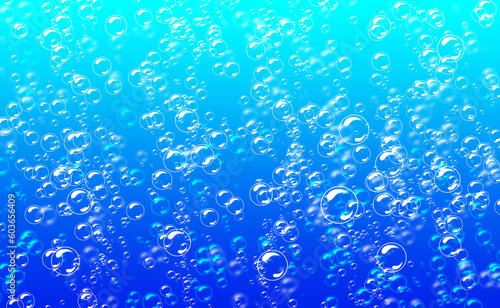 Bubbles on blue background