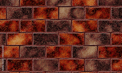 Red old stone wall