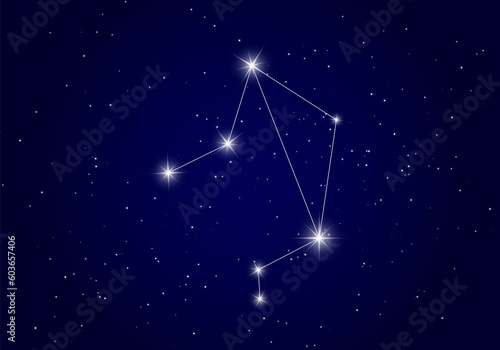 Libra constellation background 