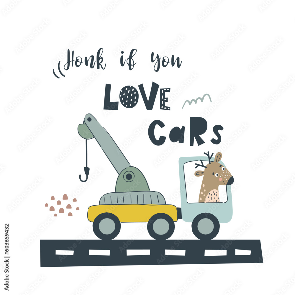 Hand-drawn various animals in cars. Vector illustration. Cartoon style. All elements are isolated. Ideal for sticker printing Hand-drawn various animals in cars. Vector illustration. Cartoon style. All elements are isolated. Ideal for sticker printing