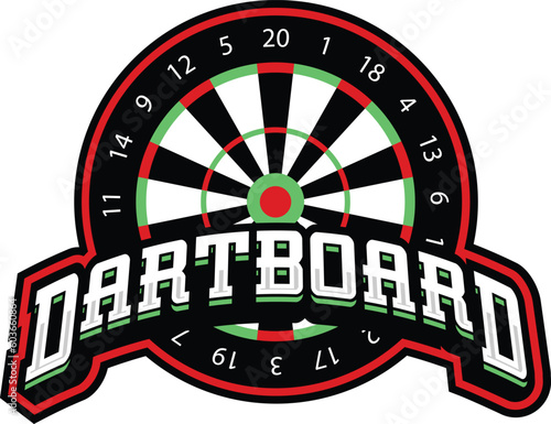 Dartboard Logo Design | Tournament Mascot Logo | Dartboard Logo Template