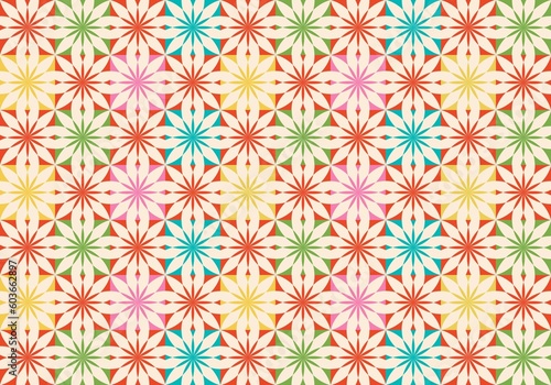 abstract background flower pattern full color