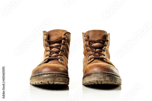 boots isolated on white background. Generated by AI