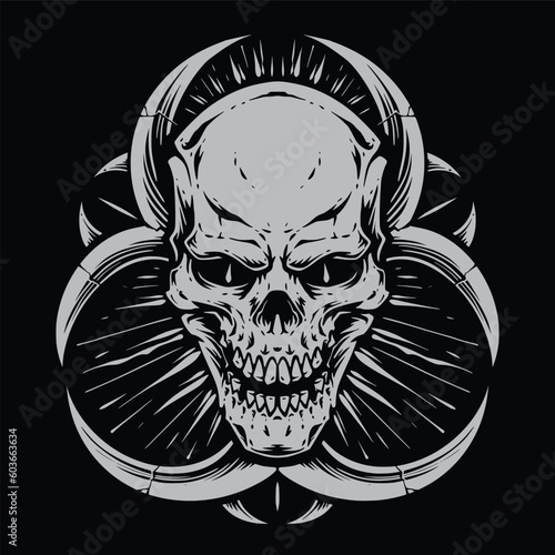 skull poison vector logo illustration