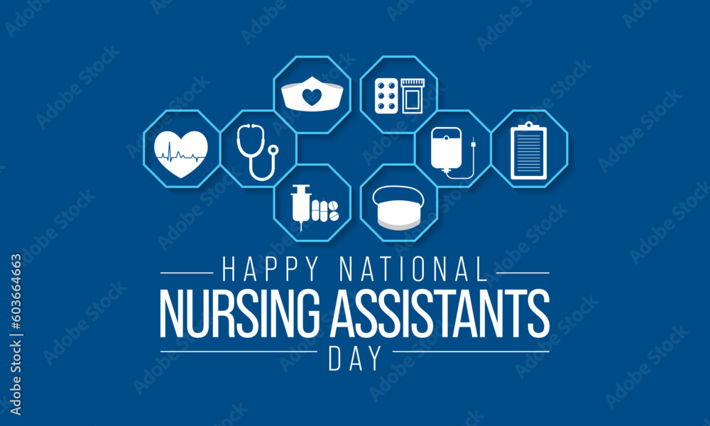Nursing assistants day is observed every year in June, The main role of a CNA is to provide basic care to patients and help them with daily activities. vector illustration Nursing assistants day is observed every year in June, The main role of a CNA is to provide basic care to patients and help them with daily activities. vector illustration