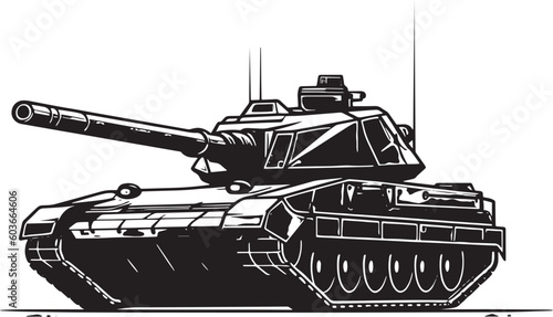 battle tank vector illustration, battle tank vector illustration on isolated white background